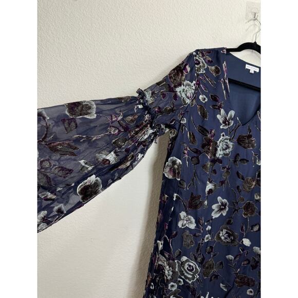 Floral Navy Midi Dress - Picture 11 of 14